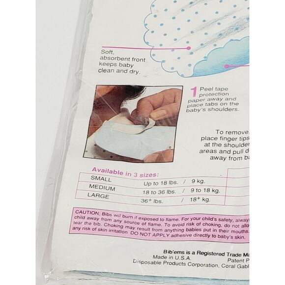 Vintage Padems & Bidems Disposable Changing Pads & Bids 8 Pack Medium - Picture 8 of 15